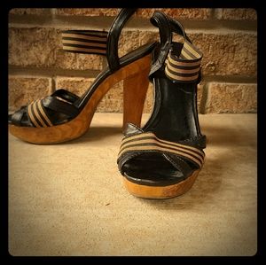 Ladies size 7, strapped heels